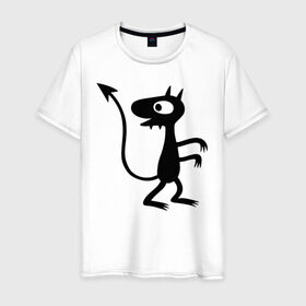 Мужская футболка хлопок с принтом Luci в Курске, 100% хлопок | прямой крой, круглый вырез горловины, длина до линии бедер, слегка спущенное плечо. | disenchantment | luci | люси | мэтт гроунинг | разочарование | тролль | эльф