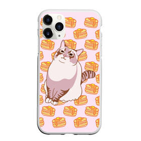 Чехол для iPhone 11 Pro матовый с принтом Блины в Курске, Силикон |  | cat | fat | internet | meme | pancakes | блины | интернет | кот | лупс | мем