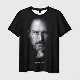 Мужская футболка 3D с принтом Steve Jobs в Курске, 100% полиэфир | прямой крой, круглый вырез горловины, длина до линии бедер | iphone | steve jobs | стив джобс | эппл