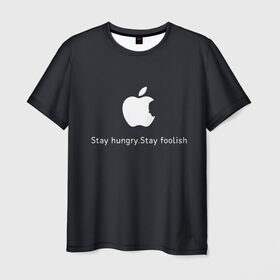 Мужская футболка 3D с принтом Стив Джобс в Курске, 100% полиэфир | прямой крой, круглый вырез горловины, длина до линии бедер | iphone | steve jobs | стив джобс | эппл