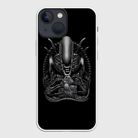 Чехол для iPhone 13 mini с принтом Чужой и Его Прелесть в Курске,  |  | Тематика изображения на принте: alien | aliens | horror | predator | ufo | инопланетяне | инопланетянин | нло | пришелец | пришельцы | ужасы | фантастика | хищник | чужой