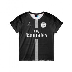 Детская футболка 3D с принтом Neymar home UCL edition 18-19 в Курске, 100% гипоаллергенный полиэфир | прямой крой, круглый вырез горловины, длина до линии бедер, чуть спущенное плечо, ткань немного тянется | 