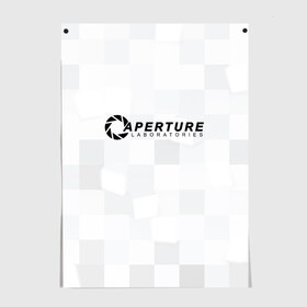 Постер с принтом Aperture Labs в Курске, 100% бумага
 | бумага, плотность 150 мг. Матовая, но за счет высокого коэффициента гладкости имеет небольшой блеск и дает на свету блики, но в отличии от глянцевой бумаги не покрыта лаком | Тематика изображения на принте: лаборатория | портал