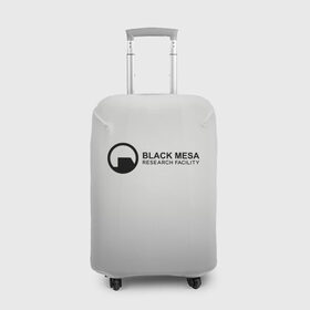 Чехол для чемодана 3D с принтом Black Mesa в Курске, 86% полиэфир, 14% спандекс | двустороннее нанесение принта, прорези для ручек и колес | black mesa | half life | халф лайф | черная меса