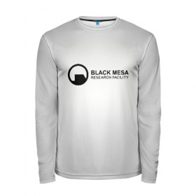 Мужской лонгслив 3D с принтом Black Mesa в Курске, 100% полиэстер | длинные рукава, круглый вырез горловины, полуприлегающий силуэт | black mesa | half life | халф лайф | черная меса