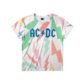 Детская футболка 3D с принтом AC/DC в Курске, 100% гипоаллергенный полиэфир | прямой крой, круглый вырез горловины, длина до линии бедер, чуть спущенное плечо, ткань немного тянется | acdc | альтернатива | группа | диси | метал | музыка | музыканты | рок | эйси | эйсидиси