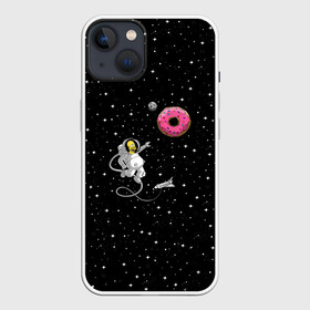 Чехол для iPhone 13 с принтом Homer Spaceman в Курске,  |  | Тематика изображения на принте: bart | beer | dunt | family | homer | lisa | maggie | marge | simpson | simpsons | space | sprihgfield | star | thesimpsons | барт | гомер | лиза | мардж | мегги | семья | симпсоны | спрингфилд