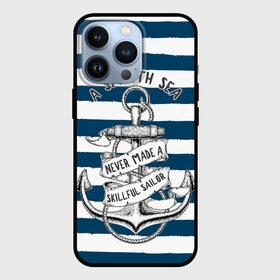 Чехол для iPhone 13 Pro с принтом в спокойном море плохие моряки в Курске,  |  | sailor | sea | море | моряк | синий | тельняжка | якорь