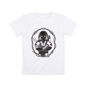 Детская футболка хлопок с принтом Predator в Курске, 100% хлопок | круглый вырез горловины, полуприлегающий силуэт, длина до линии бедер | 