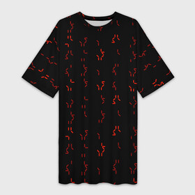 Платье-футболка 3D с принтом Алфавит хищников в Курске,  |  | prediator | алфавит | инопланетяне | код | опасность | пришельцы | символы | фильм | хищник