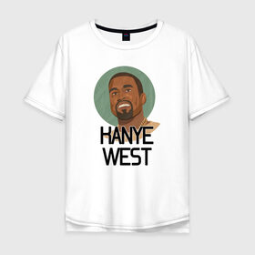 Мужская футболка хлопок Oversize с принтом Kanye West в Курске, 100% хлопок | свободный крой, круглый ворот, “спинка” длиннее передней части | 
