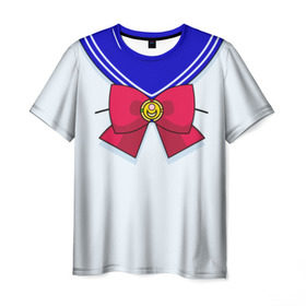 Мужская футболка 3D с принтом Матроска в Курске, 100% полиэфир | прямой крой, круглый вырез горловины, длина до линии бедер | sailor moon | костюм | луна | сейлор мун | сейлормун