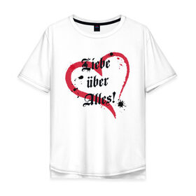 Мужская футболка хлопок Oversize с принтом Любовь превыше всего в Курске, 100% хлопок | свободный крой, круглый ворот, “спинка” длиннее передней части | 