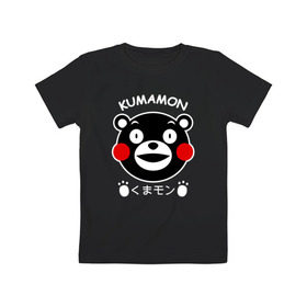 Детская футболка хлопок с принтом KUMAMON в Курске, 100% хлопок | круглый вырез горловины, полуприлегающий силуэт, длина до линии бедер | japanese | kumamon | kumamoto | аниме | игрушка | кумамон | кумамото сапурайдзу | персонаж | талисман | япония