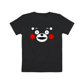 Детская футболка хлопок с принтом KUMAMON в Курске, 100% хлопок | круглый вырез горловины, полуприлегающий силуэт, длина до линии бедер | japanese | kumamon | kumamoto | аниме | игрушка | кумамон | кумамото сапурайдзу | персонаж | талисман | япония