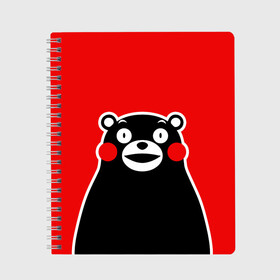 Тетрадь с принтом KUMAMON в Курске, 100% бумага | 48 листов, плотность листов — 60 г/м2, плотность картонной обложки — 250 г/м2. Листы скреплены сбоку удобной пружинной спиралью. Уголки страниц и обложки скругленные. Цвет линий — светло-серый
 | japanese | kumamon | kumamoto | аниме | игрушка | кумамон | кумамото сапурайдзу | персонаж | талисман | япония