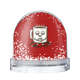 Снежный шар с принтом Кофеёчек в Курске, Пластик | Изображение внутри шара печатается на глянцевой фотобумаге с двух сторон | coffee | cup | food | mug | горячо | еда | кофе | кофеман | кофий | красный | крепкий | кружка | напиток | черный