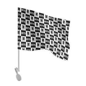 Флаг для автомобиля с принтом BTS PATTERN в Курске, 100% полиэстер | Размер: 30*21 см | bts | bts army | j hope | jimin | jin | jungkook | k pop | pattern | rap monster | rapmon | suga | v | бтс | корея