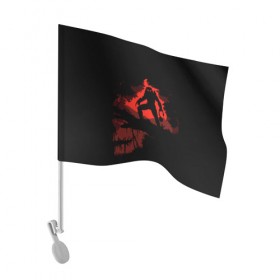 Флаг для автомобиля с принтом Хищник в Курске, 100% полиэстер | Размер: 30*21 см | 90 е | predator | алфи аллен | оливия манн | шейн блэк