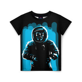 Детская футболка 3D с принтом Dead Space в Курске, 100% гипоаллергенный полиэфир | прямой крой, круглый вырез горловины, длина до линии бедер, чуть спущенное плечо, ткань немного тянется | austranaut | bone | cosmos | nasa | skull | астронавт | космонавт | космос | кости | череп