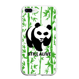Чехол для iPhone 7Plus/8 Plus матовый с принтом Still Alive в Курске, Силикон | Область печати: задняя сторона чехла, без боковых панелей | alive | bamboo | green | greenpeace | panga | peace | still | бамбук | грин | гринпис | живая | живой | зеленый | мир | панда | панды | пис