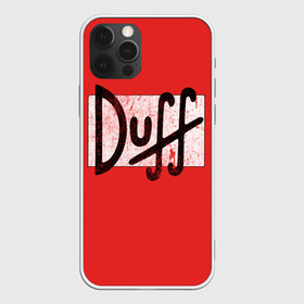 Чехол для iPhone 12 Pro с принтом Duff Beer в Курске, силикон | область печати: задняя сторона чехла, без боковых панелей | beer | donut | duff | fun | homer | joke | simpson | simpsons | гомер | дафф | пончик | прикол | приколы | симпсон | симпсоны