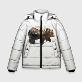 Зимняя куртка для мальчиков 3D с принтом Лесной Медведь в Курске, ткань верха — 100% полиэстер; подклад — 100% полиэстер, утеплитель — 100% полиэстер | длина ниже бедра, удлиненная спинка, воротник стойка и отстегивающийся капюшон. Есть боковые карманы с листочкой на кнопках, утяжки по низу изделия и внутренний карман на молнии. 

Предусмотрены светоотражающий принт на спинке, радужный светоотражающий элемент на пуллере молнии и на резинке для утяжки | bear | bears | forest | snow | tree | trees | winter | гора | горы | деревья | зима | лес | лесной | медведи | медведь | мишка | мишки | снег