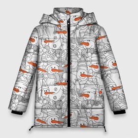 Женская зимняя куртка 3D с принтом Снеговики в Курске, верх — 100% полиэстер; подкладка — 100% полиэстер; утеплитель — 100% полиэстер | длина ниже бедра, силуэт Оверсайз. Есть воротник-стойка, отстегивающийся капюшон и ветрозащитная планка. 

Боковые карманы с листочкой на кнопках и внутренний карман на молнии | 2019 | вёдра | верховный | год | искусство | картинка | круто | лучший | мода | молодёжная | морковка | новый год | печенья | подарок | поздравление | праздник | рисунок | рождество | с новым годом