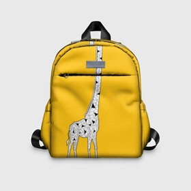 Детский рюкзак 3D с принтом Я Жираф в Курске, 100% полиэстер | лямки с регулируемой длиной, сверху петелька, чтобы рюкзак можно было повесить на вешалку. Основное отделение закрывается на молнию, как и внешний карман. Внутри дополнительный карман. По бокам два дополнительных кармашка | Тематика изображения на принте: animal | desert | giraffe | long | pattern | skin | tall | высокий | длинная | животное | животные | жираф | жирафы | пустыня | узор | шея