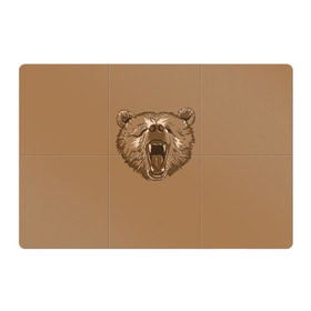 Магнитный плакат 3Х2 с принтом Бурый Медведь в Курске, Полимерный материал с магнитным слоем | 6 деталей размером 9*9 см | bear | bears | brown | russia | russian | бурый | коричневый | косматый | лапы | медведи | медведь | россия | русский | хвост | хищник