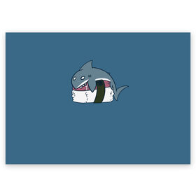 Поздравительная открытка с принтом Суши в Курске, 100% бумага | плотность бумаги 280 г/м2, матовая, на обратной стороне линовка и место для марки
 | fish | fishes | lake | ocean | river | sea | sushi | water | вода | море | озеро | океан | раба | река | ролл | роллы | рыбка | рыбки | рыбы | суши