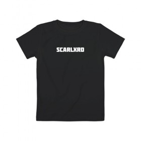 Детская футболка хлопок с принтом Scarlxrd (8) в Курске, 100% хлопок | круглый вырез горловины, полуприлегающий силуэт, длина до линии бедер | 
