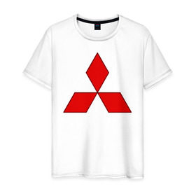 Мужская футболка хлопок с принтом Mitsubishi shine в Курске, 100% хлопок | прямой крой, круглый вырез горловины, длина до линии бедер, слегка спущенное плечо. | Тематика изображения на принте: mitsubishi | митсубиси