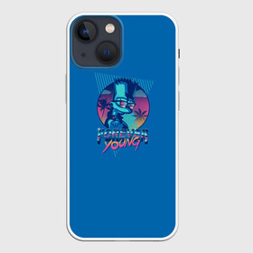 Чехол для iPhone 13 mini с принтом Bart. Forever young в Курске,  |  | bart | beer | family | homer | lisa | maggie | marge | simpson | simpsons | sprihgfield | thesimpsons | барт | гомер | лиза | мардж | мегги | семья | симпсоны | спрингфилд