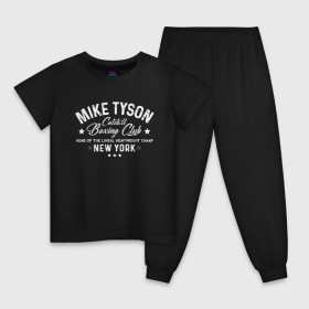 Детская пижама хлопок с принтом Майк Тайсон в Курске, 100% хлопок |  брюки и футболка прямого кроя, без карманов, на брюках мягкая резинка на поясе и по низу штанин
 | myke tyson | бокс | боксер | железный майк | нокаут