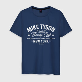 Мужская футболка хлопок с принтом Майк Тайсон в Курске, 100% хлопок | прямой крой, круглый вырез горловины, длина до линии бедер, слегка спущенное плечо. | myke tyson | бокс | боксер | железный майк | нокаут