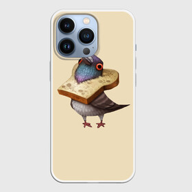 Чехол для iPhone 13 Pro с принтом Голубь и Хлебушек в Курске,  |  | bird | birds | bread | dove | doves | fly | wing | wings | голуби | голубь | клюв | когти | крыло | крылышки | крылья | полет | птица | птицы | птичка | птички | хлеб