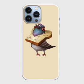 Чехол для iPhone 13 Pro Max с принтом Голубь и Хлебушек в Курске,  |  | bird | birds | bread | dove | doves | fly | wing | wings | голуби | голубь | клюв | когти | крыло | крылышки | крылья | полет | птица | птицы | птичка | птички | хлеб