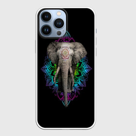 Чехол для iPhone 13 Pro Max с принтом Индийский Слон в Курске,  |  | Тематика изображения на принте: africa | elephant | elephants | india | ornament | pattern | skin | tusks | африка | бивни | индия | кожа | орнамент | слон | слоненок | слоник | слоники | слоны | слонята | узор | хобот
