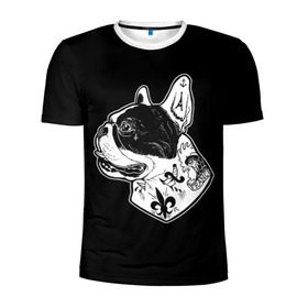 Мужская футболка 3D спортивная с принтом Французский Бульдог в Курске, 100% полиэстер с улучшенными характеристиками | приталенный силуэт, круглая горловина, широкие плечи, сужается к линии бедра | bulldog | dog | dogs | franch | бульдог | пес | псы | собака | собакен | собаки | собачка | собачки | французский | щенки | щенок | щеночек | щеночки