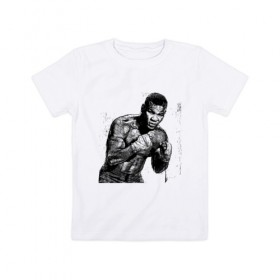 Детская футболка хлопок с принтом Myke Tyson 8 в Курске, 100% хлопок | круглый вырез горловины, полуприлегающий силуэт, длина до линии бедер | myke tyson | бокс | боксер | железный майк | нокаут