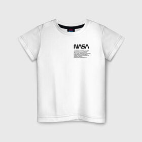 Детская футболка хлопок с принтом Heron Preston NASA в Курске, 100% хлопок | круглый вырез горловины, полуприлегающий силуэт, длина до линии бедер | heron preston nasa | wikipedia | как у джарахова | космическое агентство | космос | наса | стиль | хайп