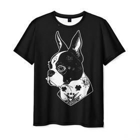 Мужская футболка 3D с принтом Французский Бульдог в Курске, 100% полиэфир | прямой крой, круглый вырез горловины, длина до линии бедер | bulldog | dog | dogs | franch | бульдог | пес | псы | собака | собакен | собаки | собачка | собачки | французский | щенки | щенок | щеночек | щеночки