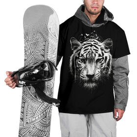 Накидка на куртку 3D с принтом Dark Tiger в Курске, 100% полиэстер |  | africa | creepy | dark | desert | predator | scary | tiger | tigers | африка | жуткий | мрачный | пустыня | страшный | тигр | тигренок | тигрица | тигрицы | тигры | тигрята | хищник