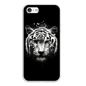 Чехол для iPhone 5/5S матовый с принтом Dark Tiger в Курске, Силикон | Область печати: задняя сторона чехла, без боковых панелей | africa | creepy | dark | desert | predator | scary | tiger | tigers | африка | жуткий | мрачный | пустыня | страшный | тигр | тигренок | тигрица | тигрицы | тигры | тигрята | хищник