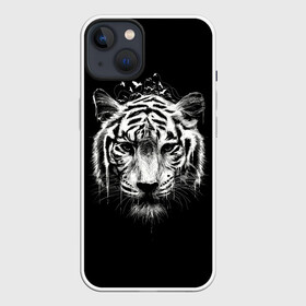 Чехол для iPhone 13 с принтом Dark Tiger в Курске,  |  | africa | creepy | dark | desert | predator | scary | tiger | tigers | африка | жуткий | мрачный | пустыня | страшный | тигр | тигренок | тигрица | тигрицы | тигры | тигрята | хищник