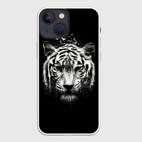Чехол для iPhone 13 mini с принтом Dark Tiger в Курске,  |  | africa | creepy | dark | desert | predator | scary | tiger | tigers | африка | жуткий | мрачный | пустыня | страшный | тигр | тигренок | тигрица | тигрицы | тигры | тигрята | хищник