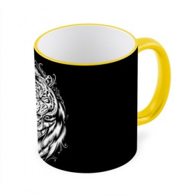 Кружка 3D с принтом Dark Tiger в Курске, керамика | ёмкость 330 мл | africa | creepy | dark | desert | predator | scary | tiger | tigers | африка | жуткий | мрачный | пустыня | страшный | тигр | тигренок | тигрица | тигрицы | тигры | тигрята | хищник