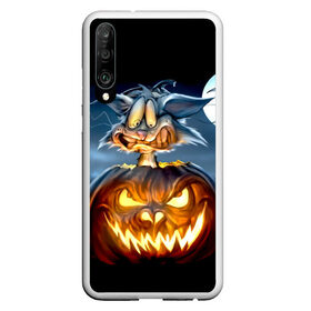 Чехол для Honor P30 с принтом Halloween в Курске, Силикон | Область печати: задняя сторона чехла, без боковых панелей | аниме | ведьма | девушка | зомби | ирландия | кладбище | колдун | кости | кошки | летучие | луна | мертвец | мёртвые | монстры | мыши | ночь | оборотни | пауки | паутина | подарок | праздник | свет | свечи