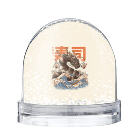 Водяной шар с принтом Great Sushi Dragon в Курске, Пластик | Изображение внутри шара печатается на глянцевой фотобумаге с двух сторон | 